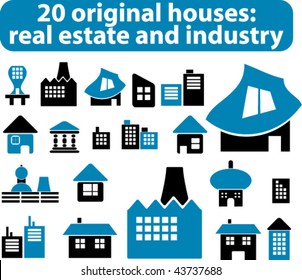 20 original houses. vector