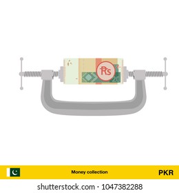 20 Pakistan rupee banknote. Pakistan rupee banknote vector illustration.
	

