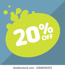 20% per center, percentage number in a colored circle, promotion, big sale, colorful background