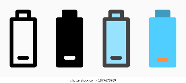 20 percent battery level icon vector suitable for battery indicator interface isolated on white background