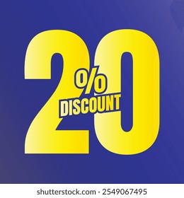 20 percent discount deal icon, 20% special offer discount vector, 20 percent sale price reduction offer, Friday shopping sale discount percentage design