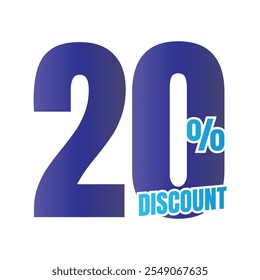 20 percent discount deal icon, 20% special offer discount vector, 20 percent sale price reduction offer, Friday shopping sale discount percentage design