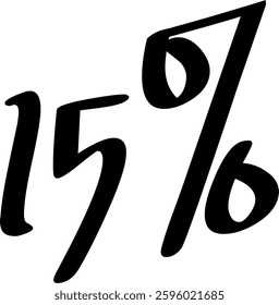 20 Percent Discount Offer Number Typography Style A0707