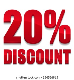 20 Percent Discount Text