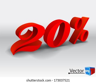 20 percent discount vector illustration
