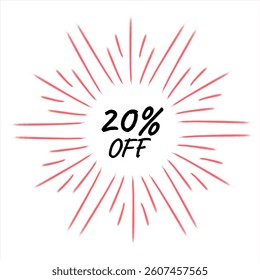 20 percent off with brush vector creative background
Vector background discount, sale, promotion