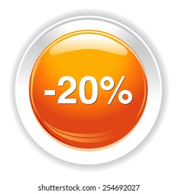 20 percent off button