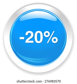 20 percent off button