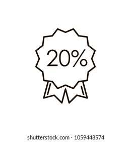 20 percent off sing vector