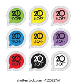 20 percent off vector
