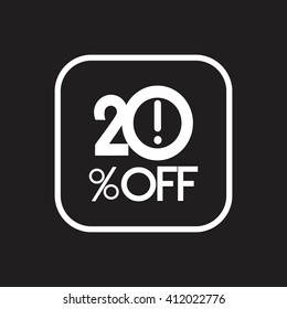 20 percent off vector
