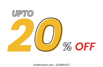 up to 20 percent Vector Template, upto 20 percent off offer template vector