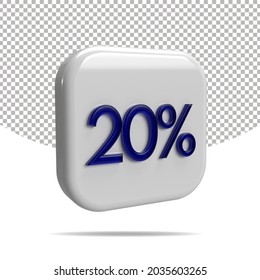 Representación 3D de 20 %, transparente