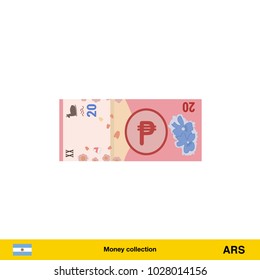 20 peso banknote illustration.