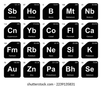 20 Preiodic table of the elements Icon Pack Design