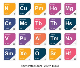 20 Preiodic table of the elements Icon Pack Design