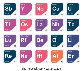 20 Preiodic table of the elements Icon Pack Design