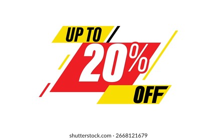 20% save vector, mega sale 20% off, vector up to 20% off, sale 20% off