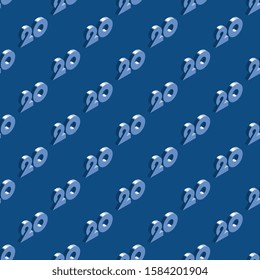 20 20 seamless pattern with classic blue color palette. vector illustration for background, calendar, banner, poster, greeting card. eps 10