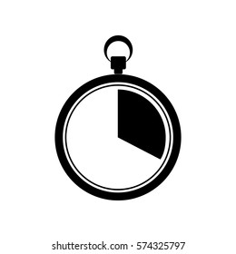 The 20 seconds, minutes stopwatch sign. Flat style black icon on white.