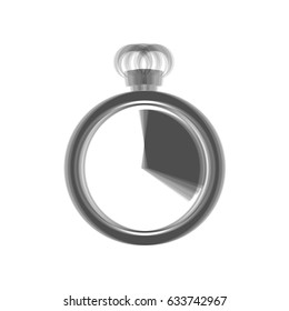 The 20 seconds, minutes stopwatch sign. Vector. Gray icon shaked at white background.