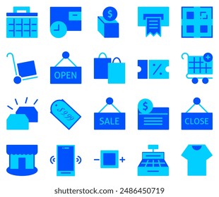 20 set iconos de comercio electrónico para el Diseño gráfico