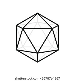 20 sided polygon outline symbol design template