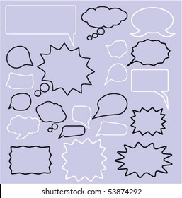 20 speech & ideas signs. vector
