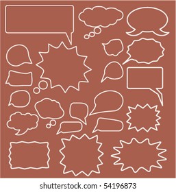 20 signos de voz e ideas. vector