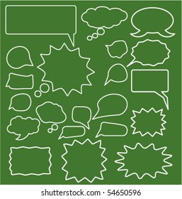 20 signos de voz e ideas. vector