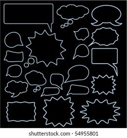 20 speech & ideas signs. vector
