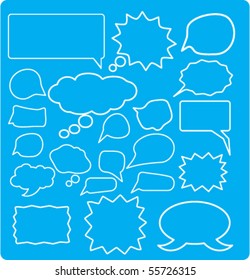 20 signos de voz e ideas. vector