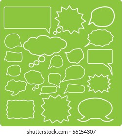 20 speech & ideas signs. vector