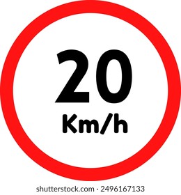 20 Speed Limit Sign Vector