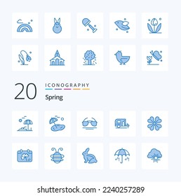 20 Spring Blue Color icon Pack like day calendar car spring flower anemone flower