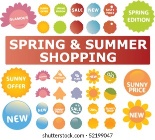 20 lindos stickers de verano. vector