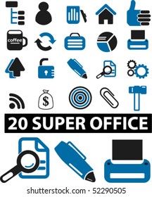20 super office signs. vector
