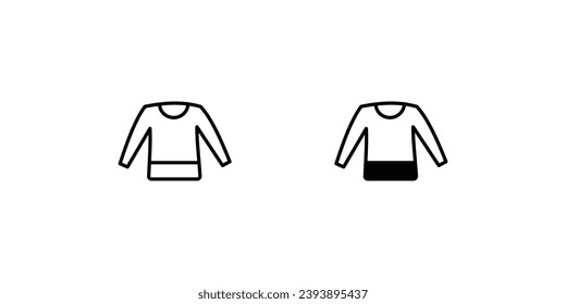 Icono de 20 suéter con ilustración de material vector de fondo blanco