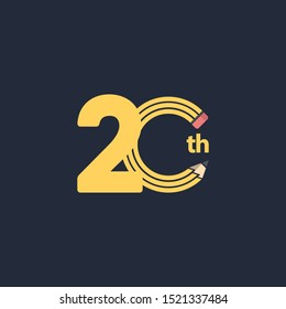 20. Jahrestag der Feier Vektorillustration Vorlage Design Illustration