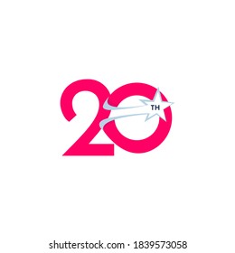 20 Th Anniversary Celebration Vector Template Design Illustration