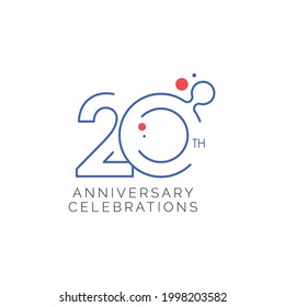 20 th Anniversary Celebration Vector Template Design Illustration