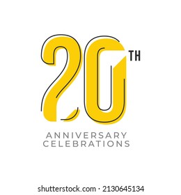20 Jubiläumsfeier Vectorvorlage Design Illustration