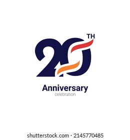 20 Th Anniversary Celebration Vector Template Design Illustration