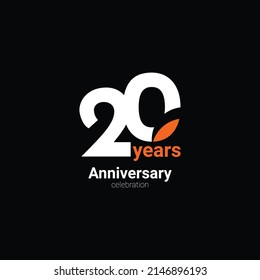 20 Th Anniversary Celebration Vector Template Design Illustration