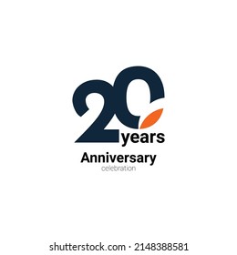 20 Th Anniversary Celebration Vector Template Design Illustration