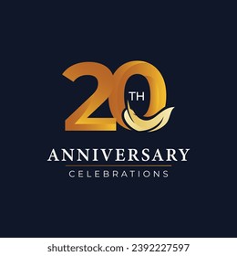 20 Th Anniversary Celebration Vector Template Design Illustration