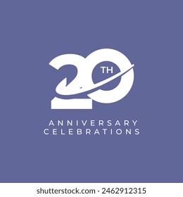 20 Th Anniversary Celebration Vector Template Design Illustration