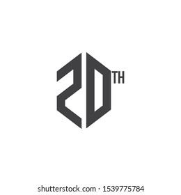 20 th Anniversary Celebrations Vector Template Design Illustration