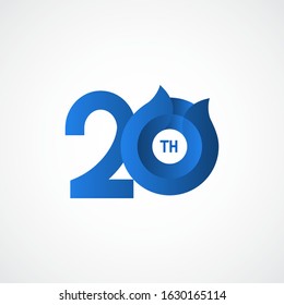 20 Th Anniversary Celebrations Vector Template Design Illustration