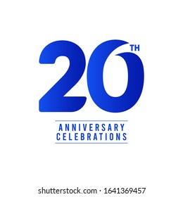 20 Th Anniversary Celebrations Vector Template Design Illustration